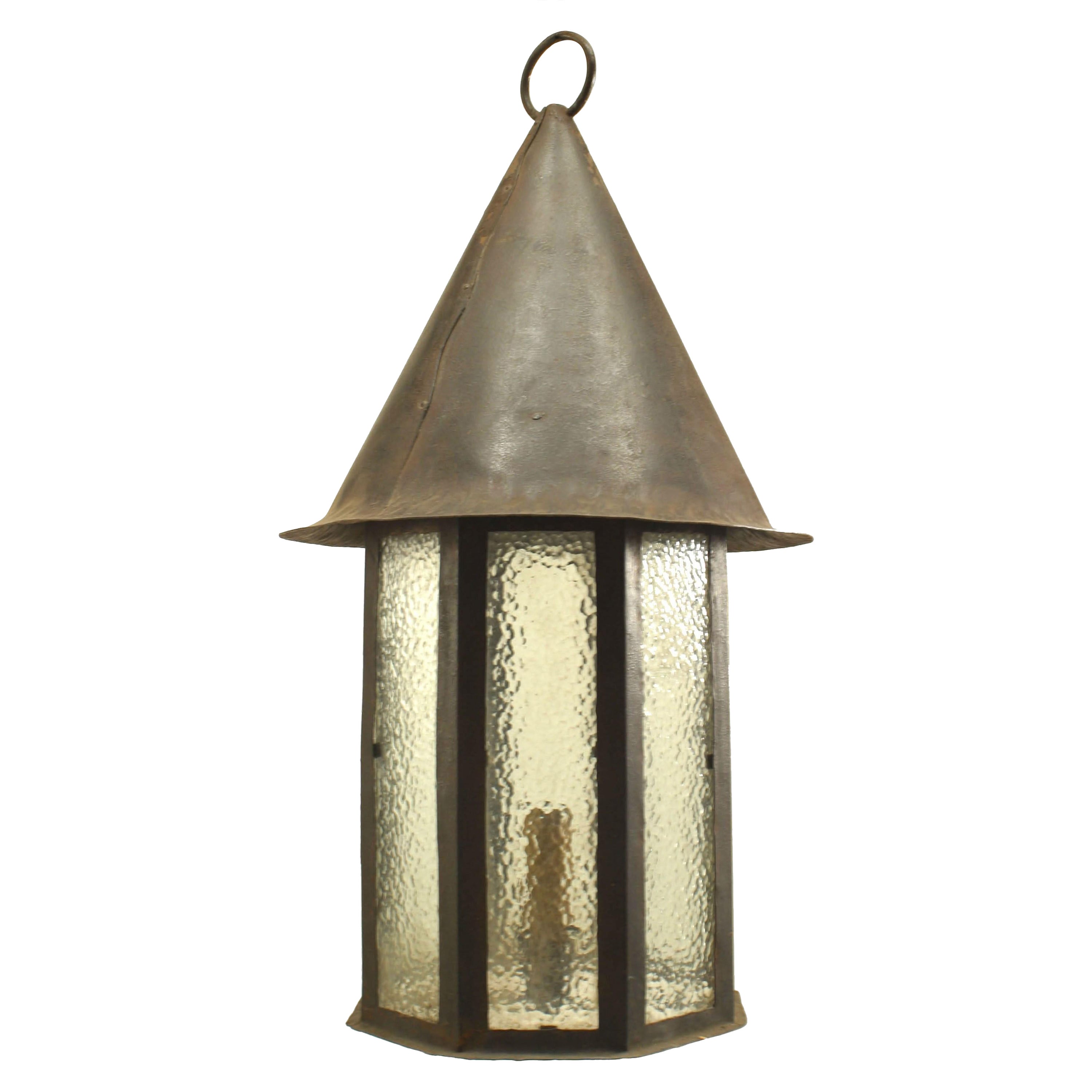 Lanternes de mission américaine peintes en fer et verre