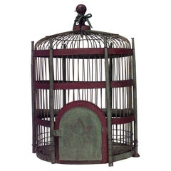 American Victorian Painted Bird Cage