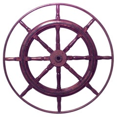 19th Century Wooden Ship Wheel