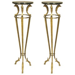 Pair of French Empire Gilt Bronze Pedestals