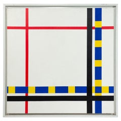 Pintura moderna de líneas abstractas