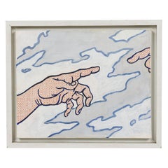 Pintura de Manos de Dios y Adán