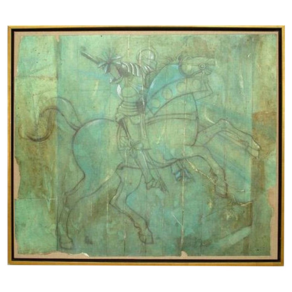 Horseman in Green Painting