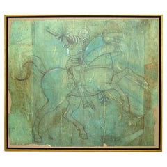 Horseman in Grün, Gemälde