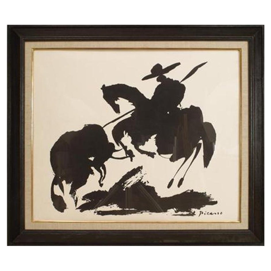 Copia del dipinto di Picasso "Toro da combattimento 1 - Cavallo da combattimento".