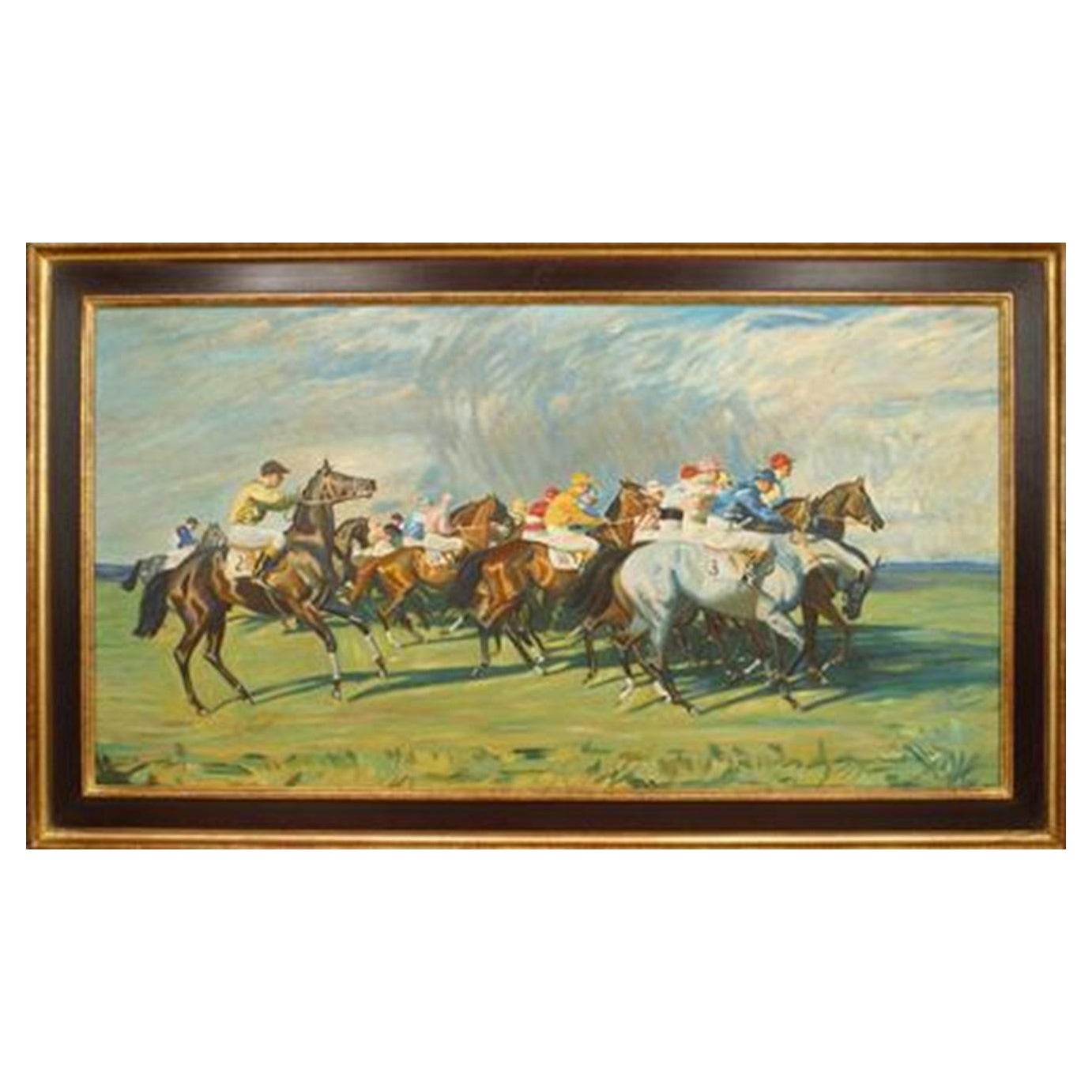 Sir Alfred James Munnings Pintura de la carrera de campo en venta