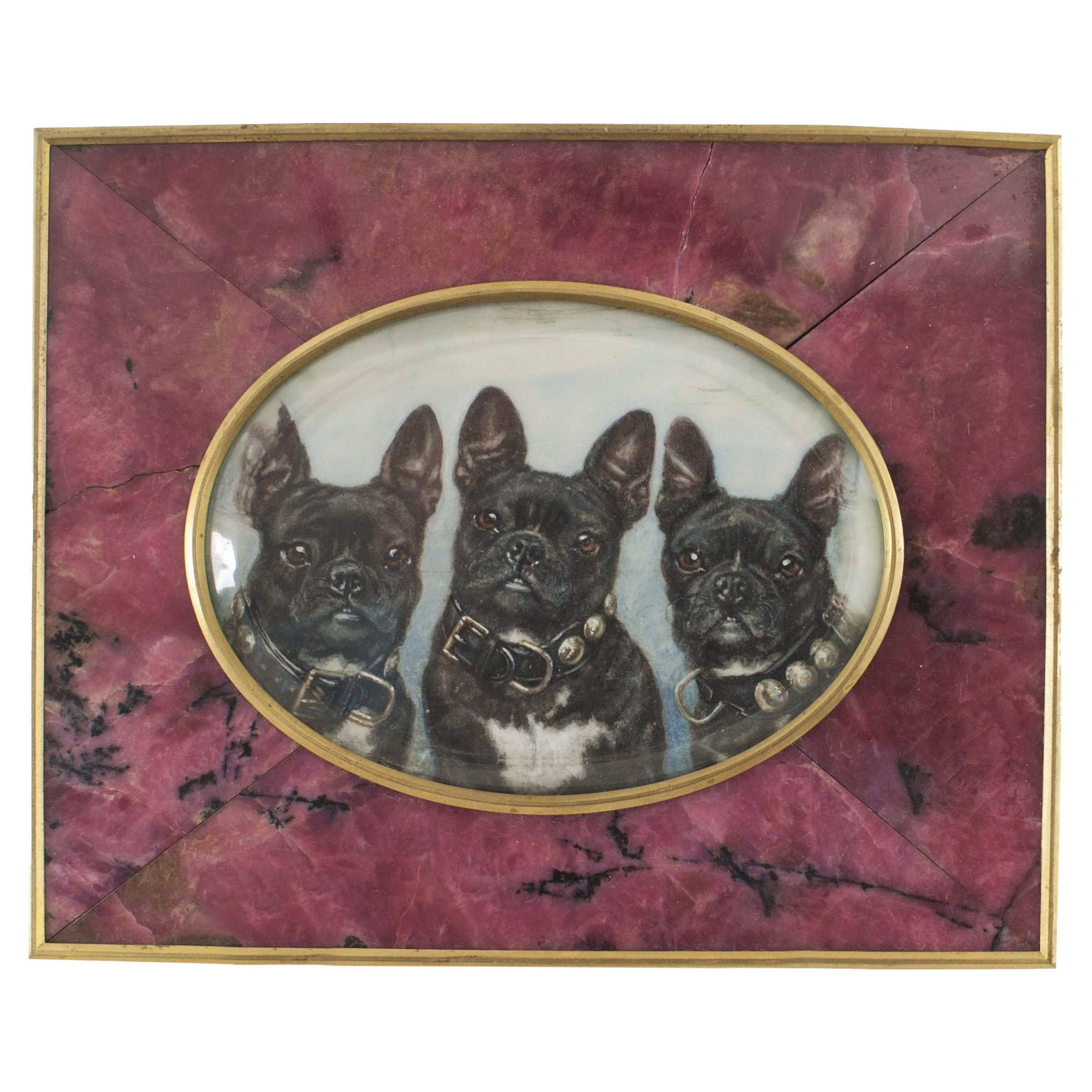 Russian Bull Dog Watercolor Painting