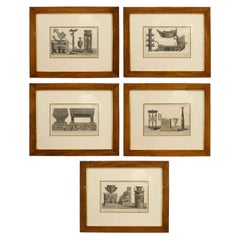 Impression italienne néoclassique "Objects fors" militaires
