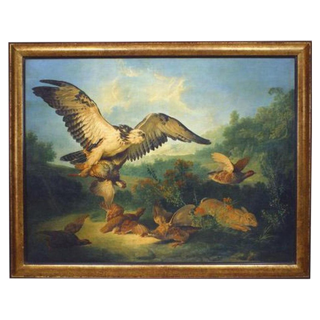 La Caza del Halcón Pintura Faunística