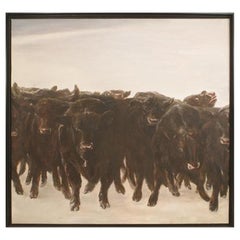 Copia del dipinto della mandria "Angus" di Jamie Wyeth