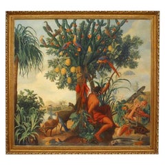 Copy of a Painting with a Native American Under a Tree
