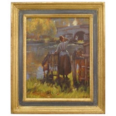 Copy of a Painting "Waiting for the Ferry"