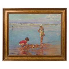 Pittura con figure in una pozza di marea