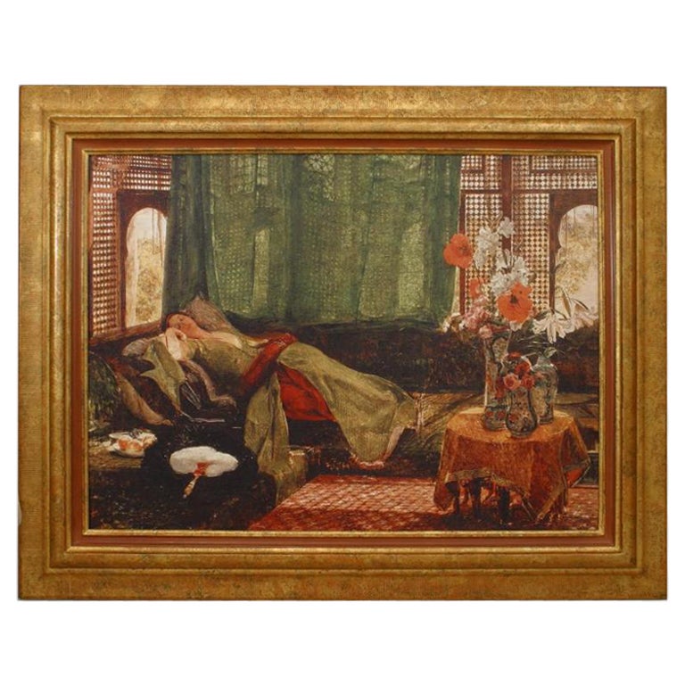 Pittura orientalista di ragazza dell'harem in vendita
