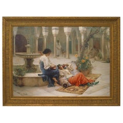 Orientalist Painting of Harem Girls