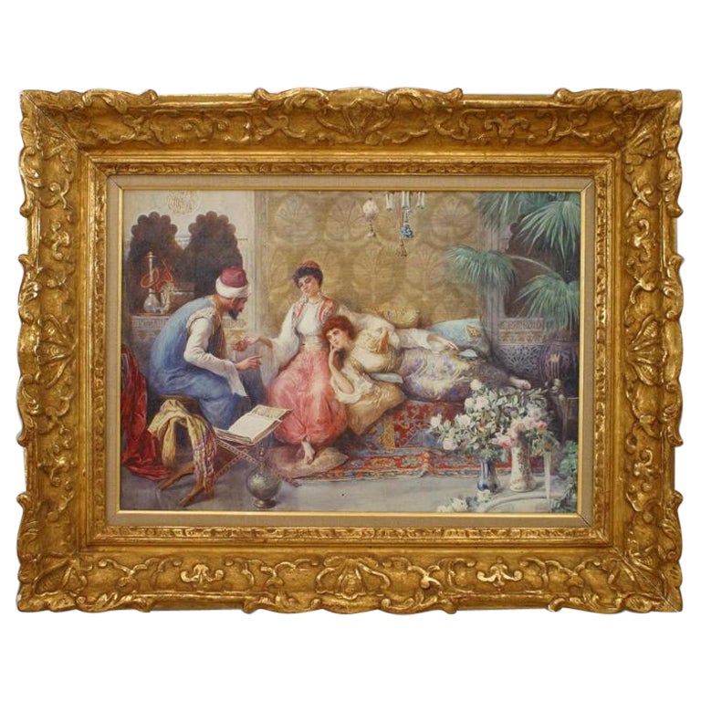 Orientalist Painting of Three Figures