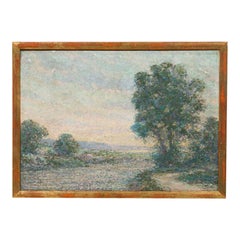 French Victorian Landscape of Stream and Tree