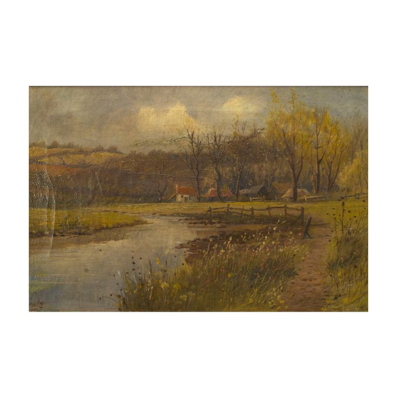 Paisaje victoriano inglés de la Casa del Lago