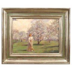 Paysage de femmes dans un orchard