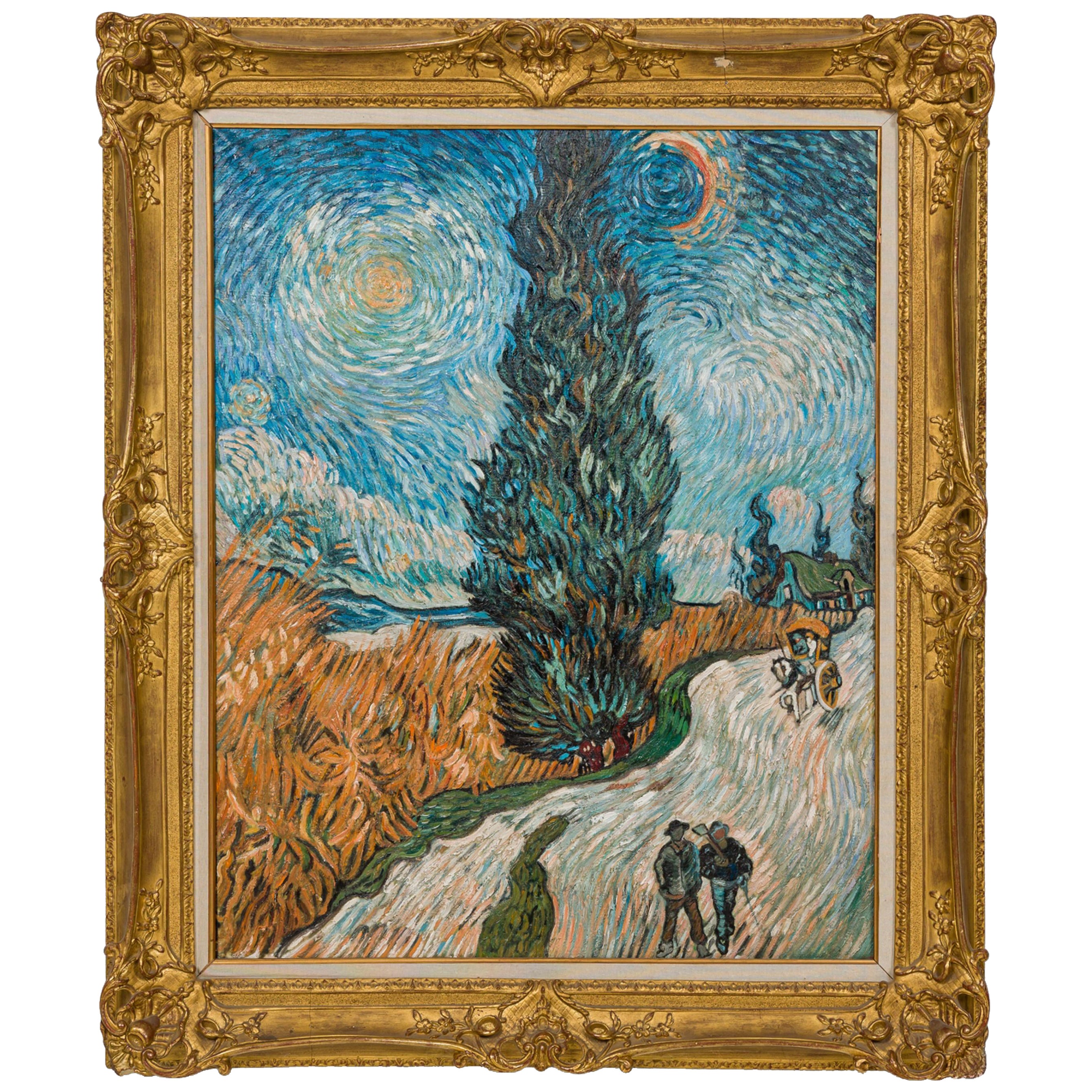Landscape "Road with Cypress and Star"