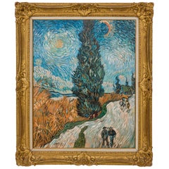 Landscape "Road with Cypress and Star"