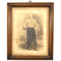 Antique Football Player Photograph