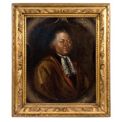 Retrato inglés georgiano de hombre con toga