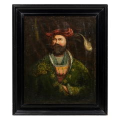 English Ebonized Henry VIII Portrait