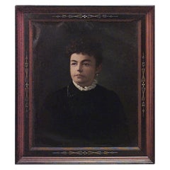 Retrato de dama victoriana americana