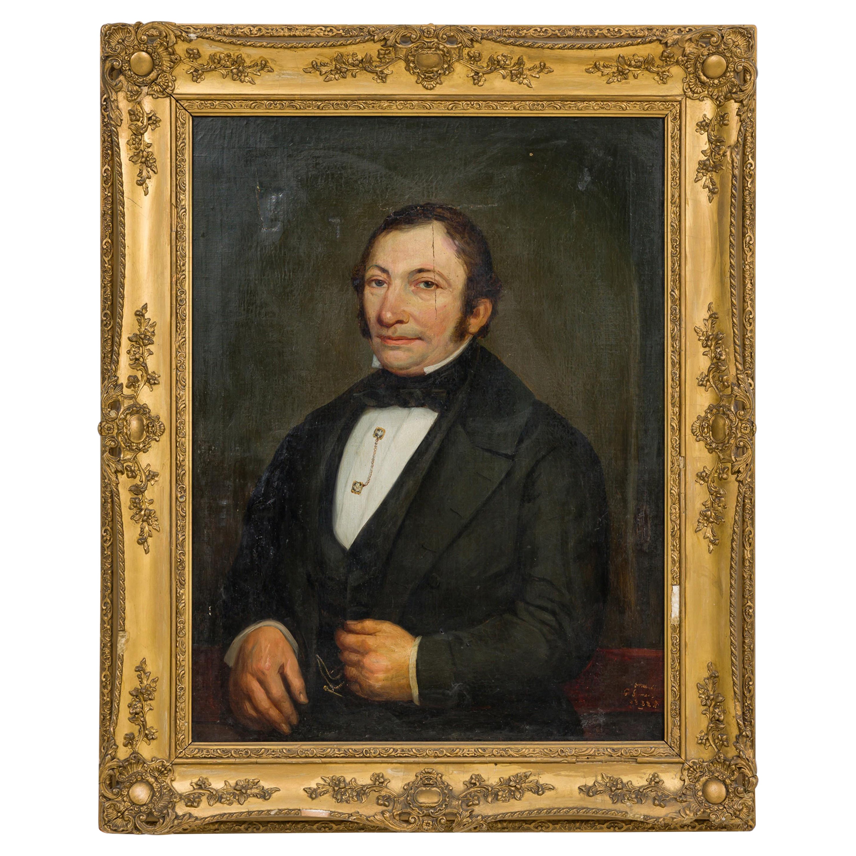 Ritratto di uomo vittoriano americano