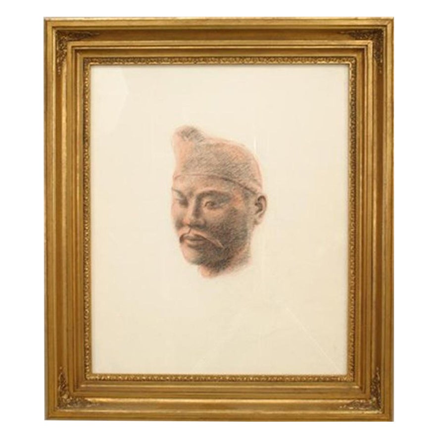 Tête d'homme asiatique Portrait de côté
