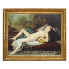 Reclining Nude Woman Painting