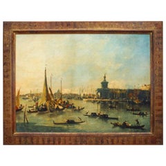 Copia di un paesaggio marino "Venezia, la Dogana con la Guidecca".