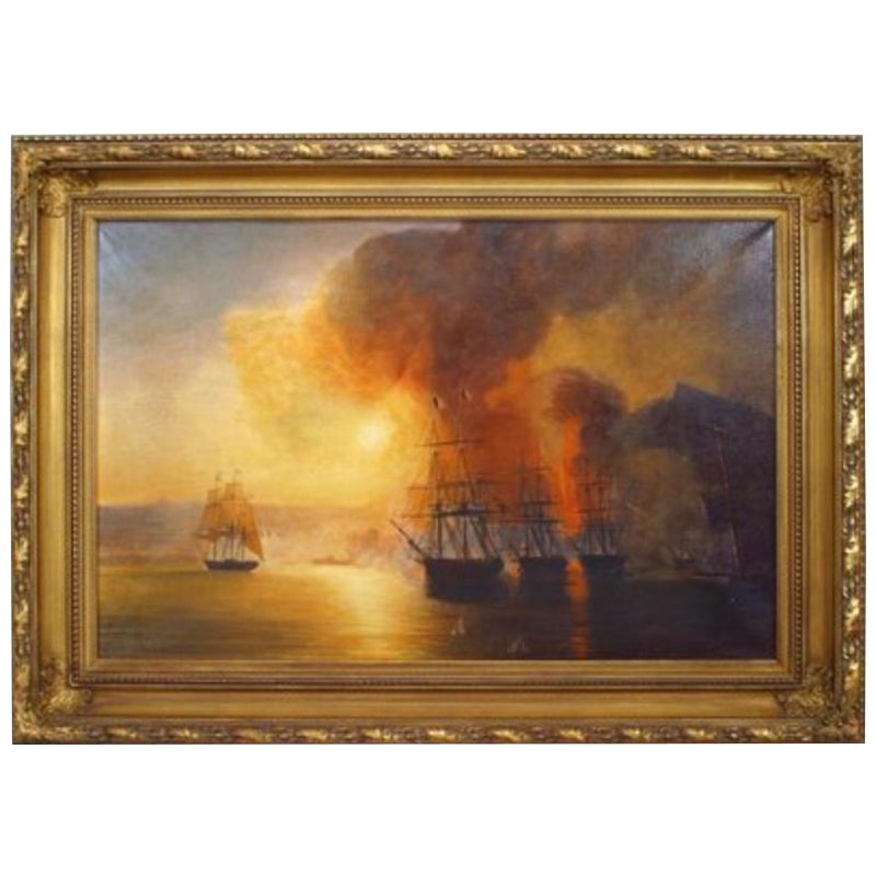 Capture of Fort Saint-Jean D'Uoalla Painting For Sale