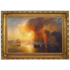 Capture of Fort Saint-Jean D'Uoalla Painting
