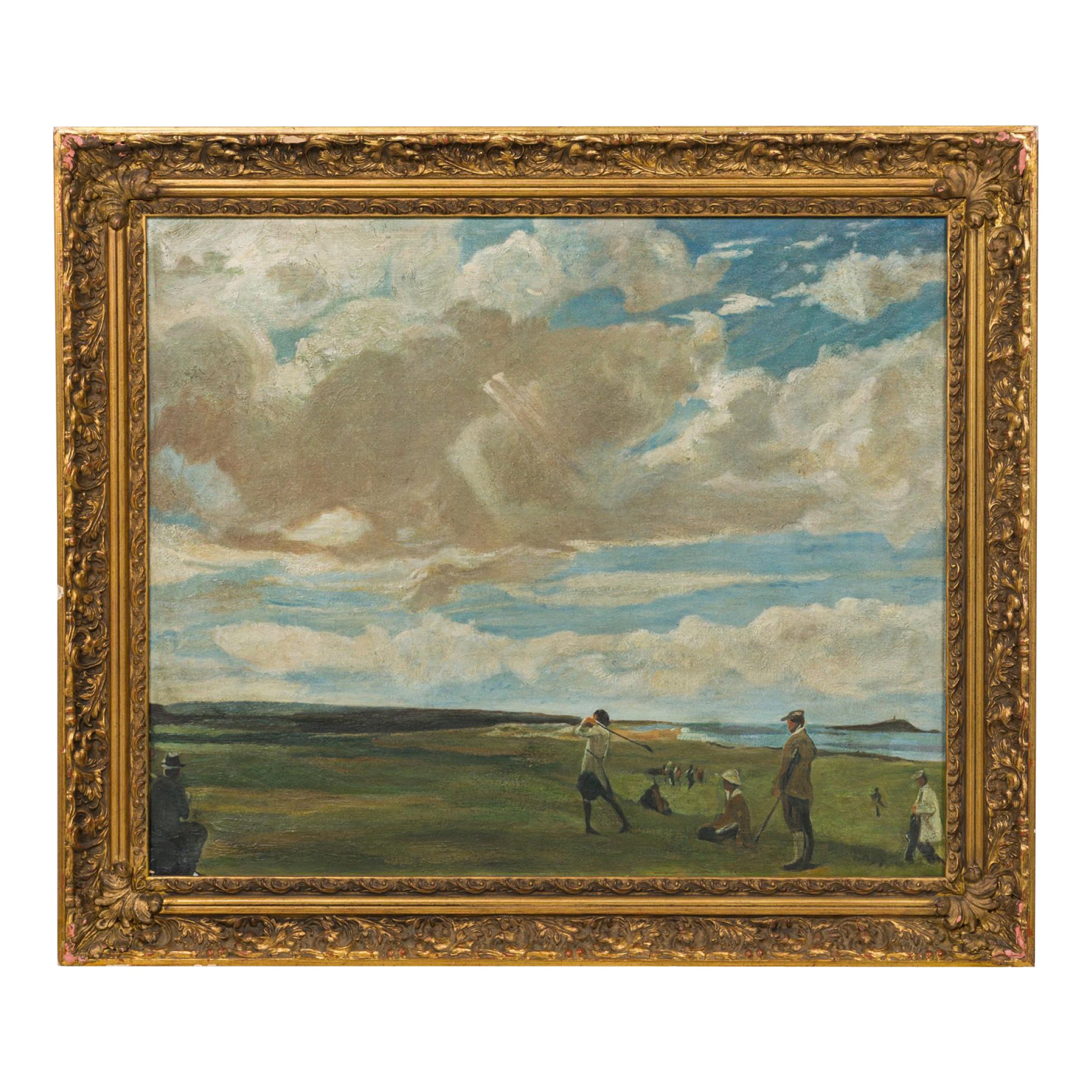 Quadro impressionista di un giocatore di golf