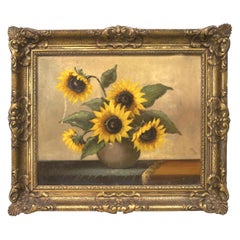 French Victorian Sunflower Still Life