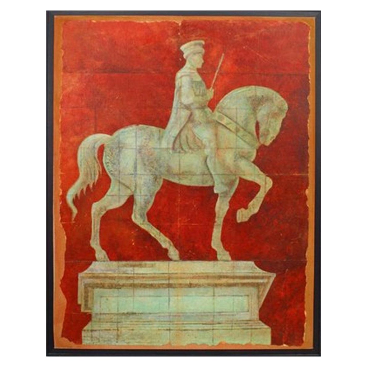 Pintura Caballero Medieval Troubetzkoy en venta