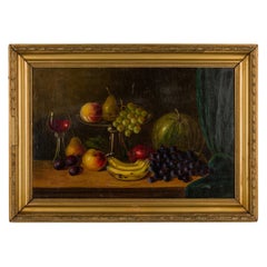Bodegón de fruta y cristal