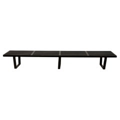 George Nelson per Herman Miller Panca a doghe con piattaforma in legno con finitura nera