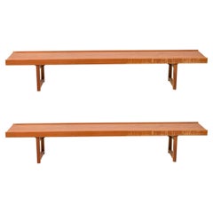 Pareja de bancos escandinavos de tablones de madera "Krobo" de Torbjørn Afdal para Bruksbo