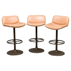 Set di 3 sgabelli da bar imbottiti "Caribe" di Ilmari Tapiovaara per Asko
