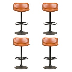 Set di 4 sgabelli da bar imbottiti "Caribe" di Ilmari Tapiovaara per Asko