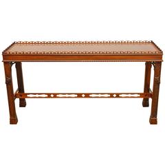Chinese Chippendale Mahogany Console by Henredon