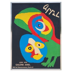 Karel Appel for Galerie Ariel Paris Lithograph Exhibition Poster