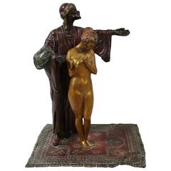 Cold Painted Vienna Bronze of Arab and Slave