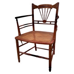 Antique Red & Gilt & Painted Chinoiserie Armchair