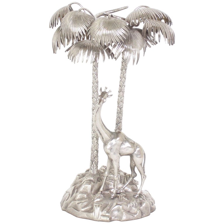 Silver Giraffe Sculpture at 1stDibs