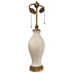 Chinese Blanc-de-Chine Porcelain Lamp Mounted by Caldwell, 19th Century