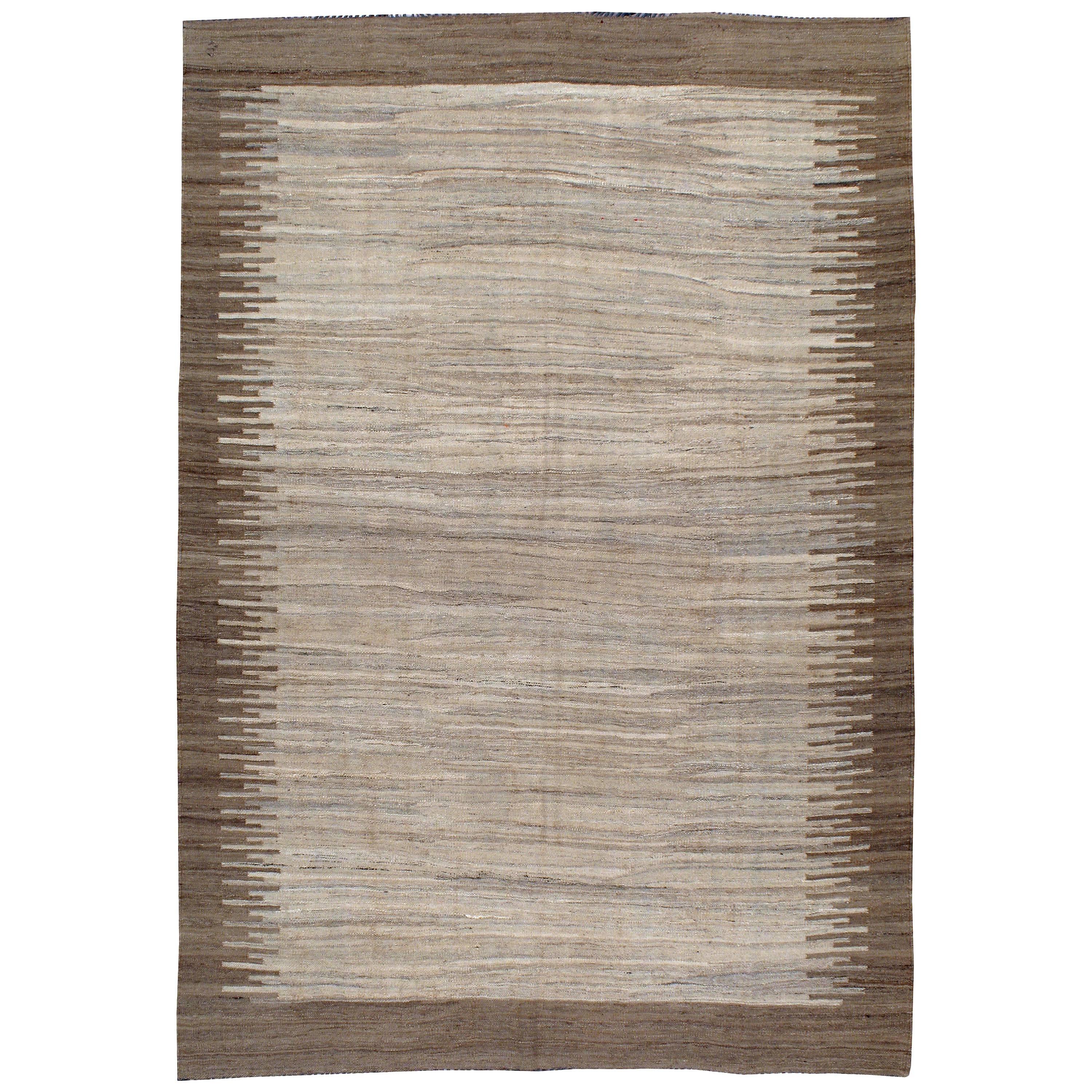 Modern Turkish Flat-Weave Kilim Rug